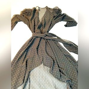 EXPRESS black and white polka dot shear duster - M/L